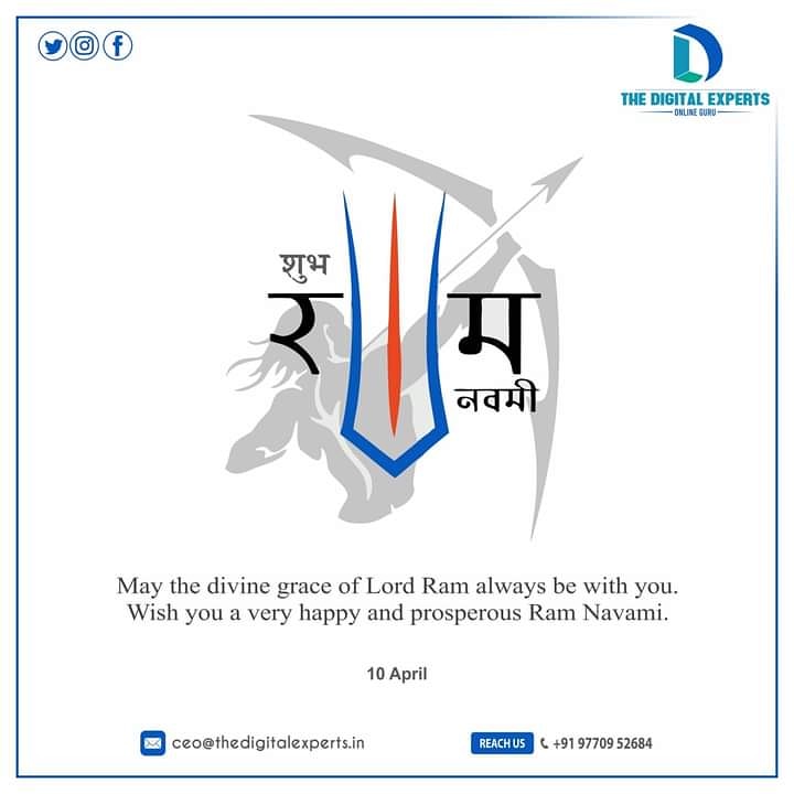TheDigitalExpe2's tweet photo. शुभ रामनवमी
May the divine grace of Lord Ram always be with you Wish You a very happy and prosperous Ram Navami.
#RamNavmi #RamNavmi2022 #Thedigitalexperts #satnasmartcity #brand #onlinemarketing #seo #OnlineGuru #socialmediamarketing #contentwriting #marketing #website https://t.co/gjBw7SGoiI