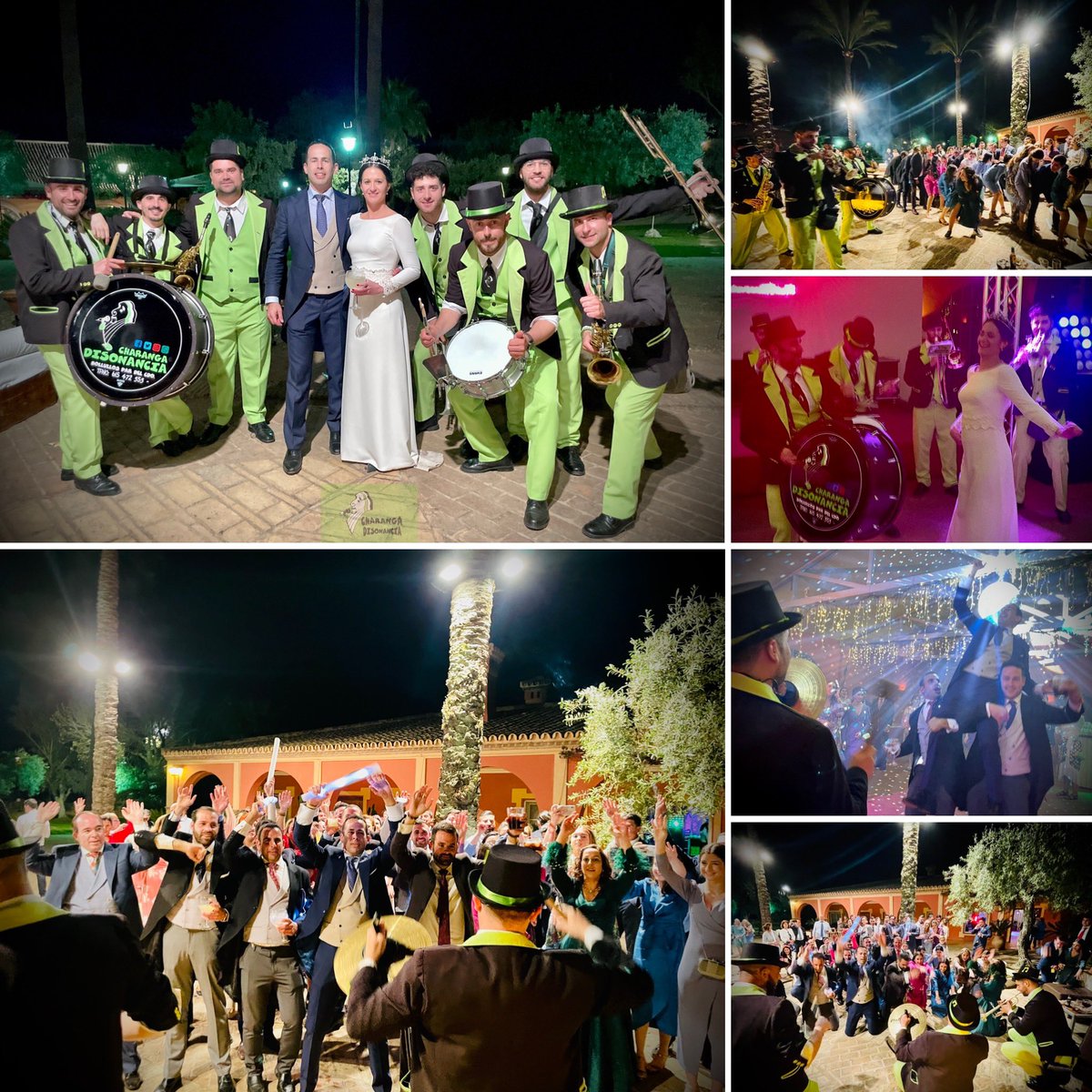 Presentamos nuestra actuación del fin de semana celebrada ayer Sábado de Pasión en la Hacienda Los Parrales, “Sanlúcar la Mayor” (Sevilla). Nuestros novios son, "Nuria y José Carlos”.

¡Vivan los novios!

#CharangaDisonancia2022
#20añosdandolanota
#Arribalosverdes
