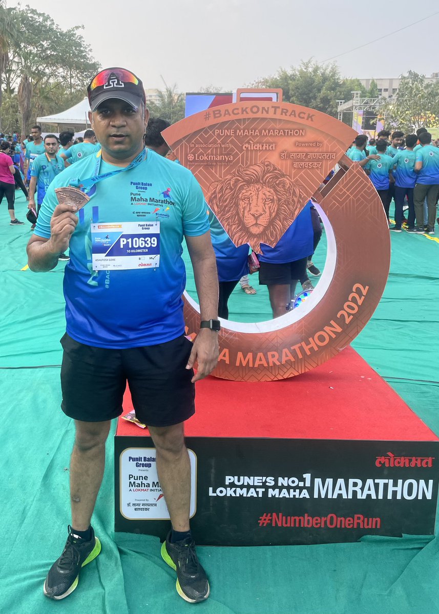 Ashutosh084B's tweet photo. #weekendlifestyle Back on track after three years first event after 2019 jan and two knee injuries. I wanted to do this in 65 but could manage 70 but happy to have done it. I know i will only get better from here #running #mahamarathon https://t.co/h5H9OASFFR