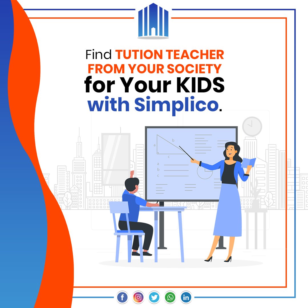 Mysimplico's tweet photo. Find tution teacher from your society for Your KIDS with Simplico.
Visit us at https://t.co/IBtX4HWqpc
#simplico #simplify #housingsociety #society #community #androidapp #iosapp #abhargharsecure https://t.co/lpIm1dLsUW