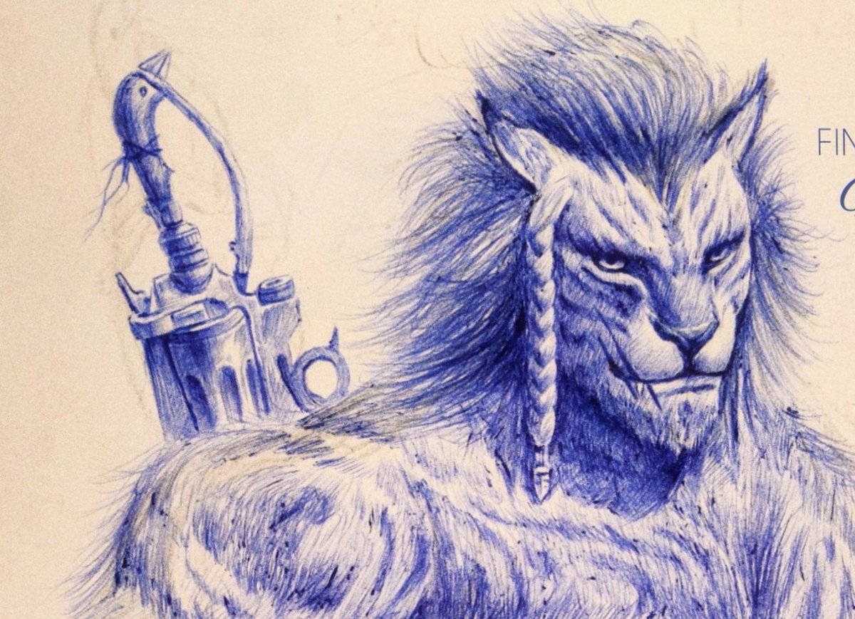Shrubiya's tweet photo. #FFXIV #Hrothgar #FF14 #furryart 

Hrothgar Gunbreaker 

During the period when I don't want to enter the game, I may do some simple paintin. https://t.co/hhjwkxLykp