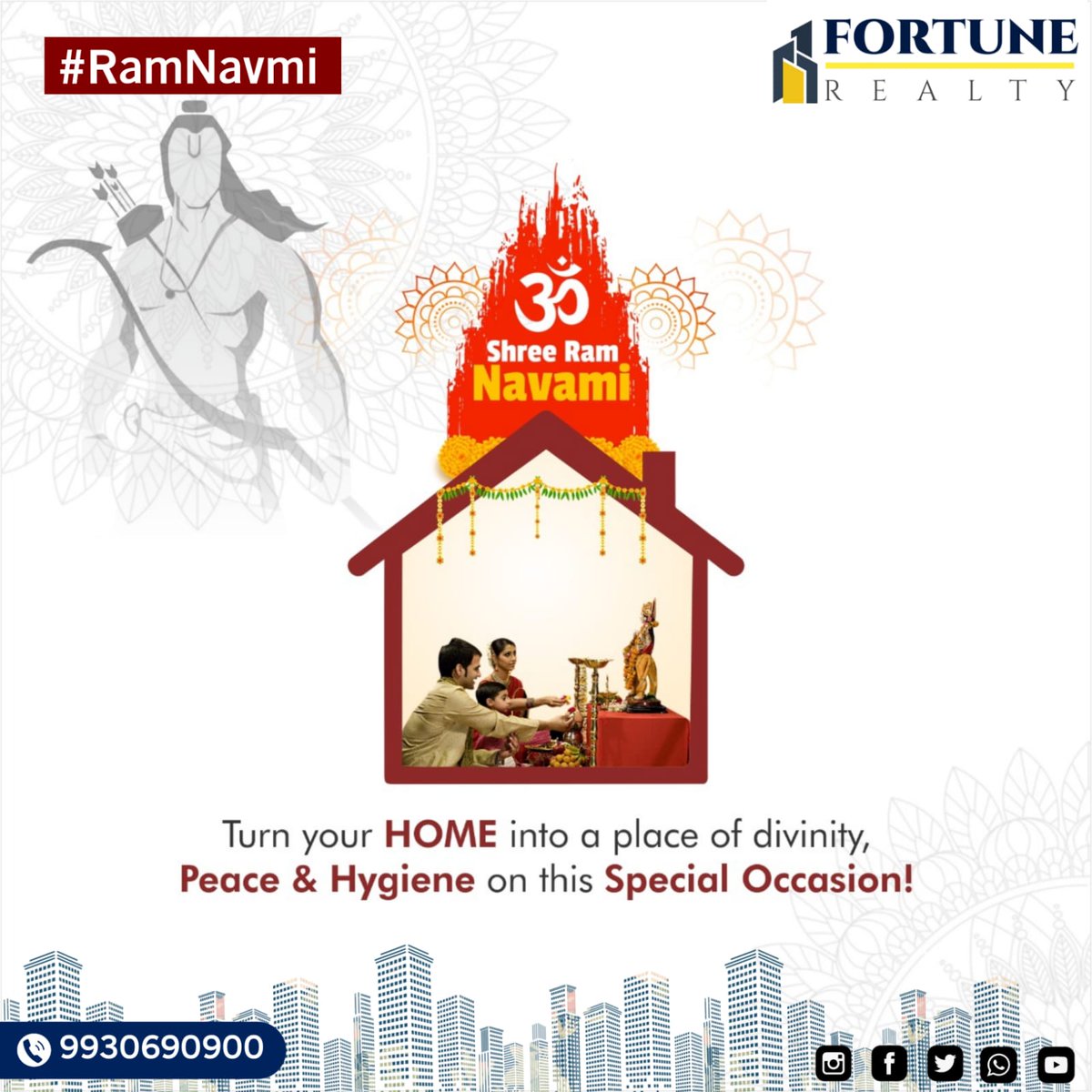 IndFortune's tweet photo. Turn your HOME into a place of divinity, Peace &amp; Hygiene on this Special Occasion!!
|| Happy Ram Navami ||

#ramnavami #ram #jaishreeram #ramayana #india https://t.co/bttf94ONv7
