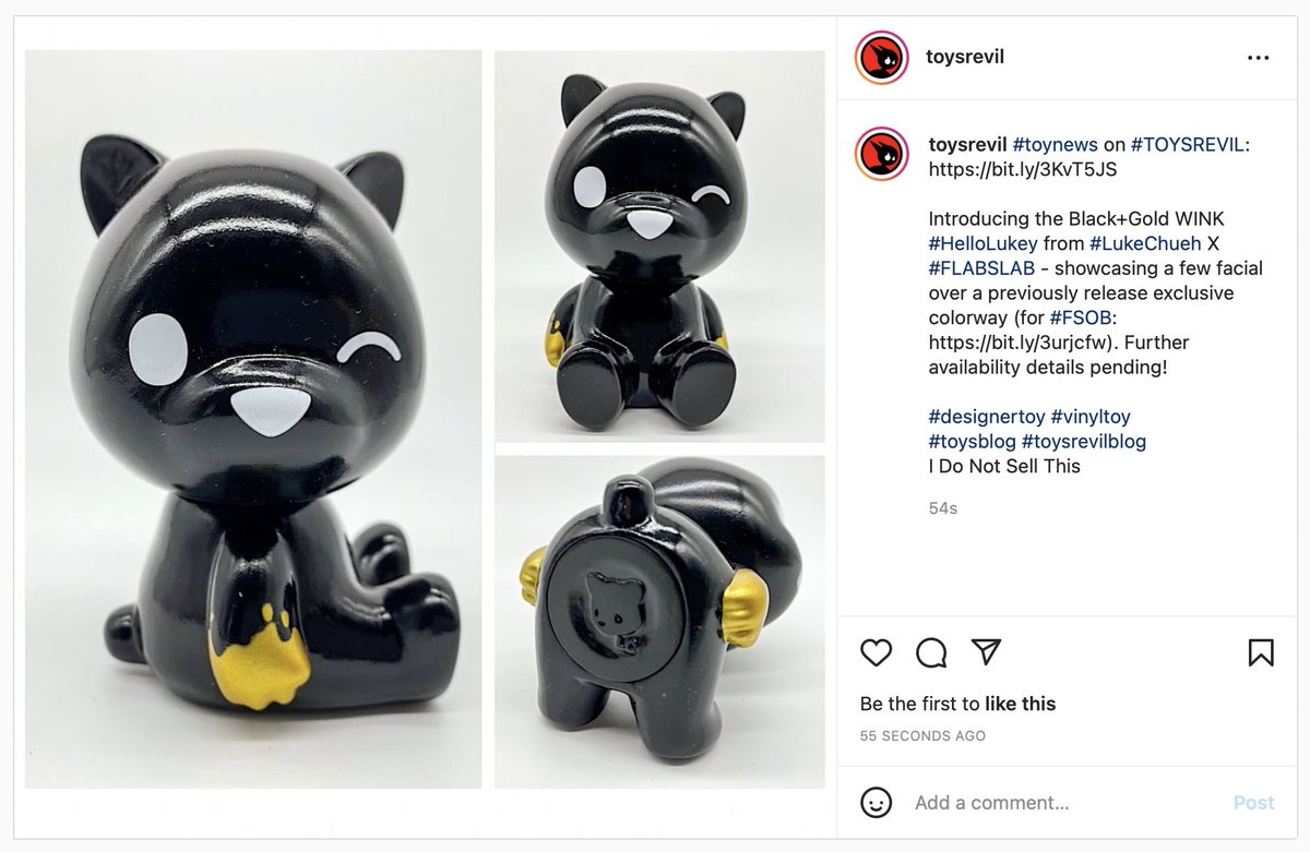 toysrevil's tweet photo. #toynews on #TOYSREVIL: https://t.co/o0zHTM6LeE
Introducing the Black+Gold WINK #HelloLukey from #LukeChueh X #FLABSLAB! Further availability details pending!
(Pix on Insta: https://t.co/sP6unw5j88)
#designertoy #vinyltoy
#toysblog #toysrevilblog
I Do Not Sell This https://t.co/61crevUGwZ