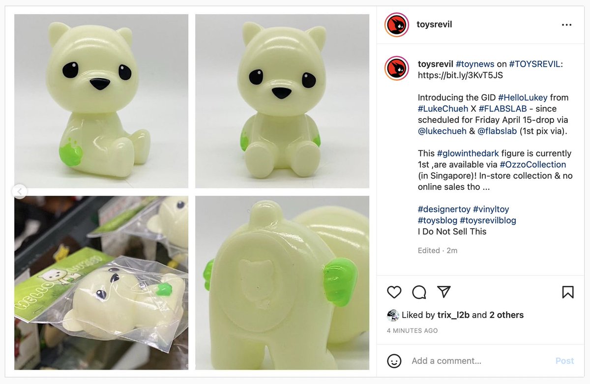 toysrevil's tweet photo. #toynews on #TOYSREVIL: https://t.co/o0zHTM6LeE
Introducing the GID #HelloLukey from #LukeChueh X #FLABSLAB !
(Pix on Insta: https://t.co/YGWCLbOi4E)
#designertoy #vinyltoy
#toysblog #toysrevilblog
I Do Not Sell This https://t.co/9fH6PpoipQ