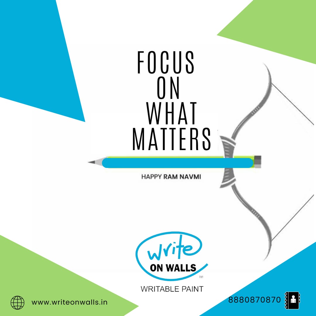 shaishavkhare's tweet photo. Focus on what matters the most.
On the auspicious day of Rama Navami, may you rid yourself of all your weaknesses and vices. 
.
.
.
.
.
#writablepaint #writeonwalls #wow #ramnavami #erase #draw #paintyourideas #encouragekids #ideageneration #brainstorming #learning #followpassion https://t.co/Pu1KHBz3vc