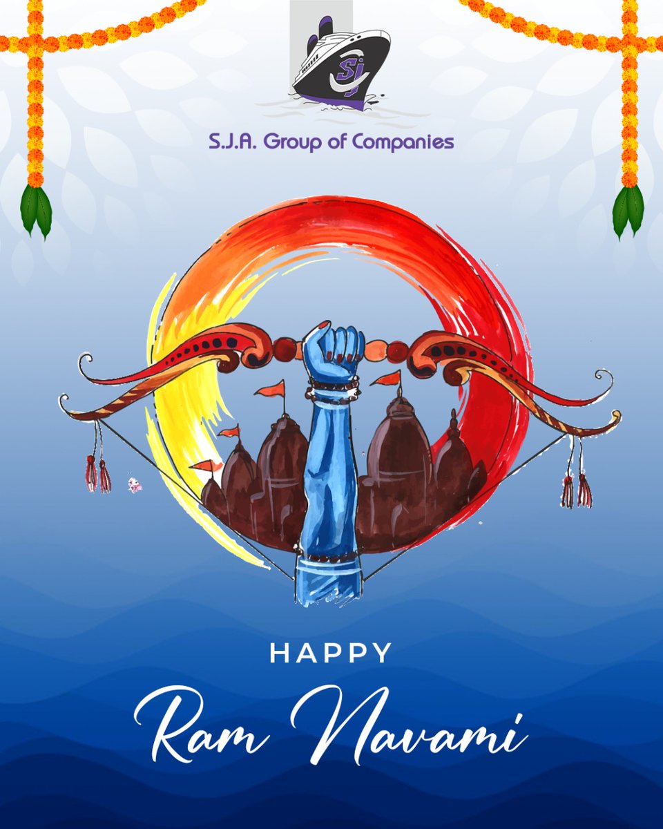sja_group's tweet photo. May the auspicious occasion of Ram Navami bring a lot of positivity, peace and harmony in your life. #HappyRamNavami
#sjagroup #sjalogistics #logistics #ramnavami #festival #india https://t.co/Y4x6RQToGq