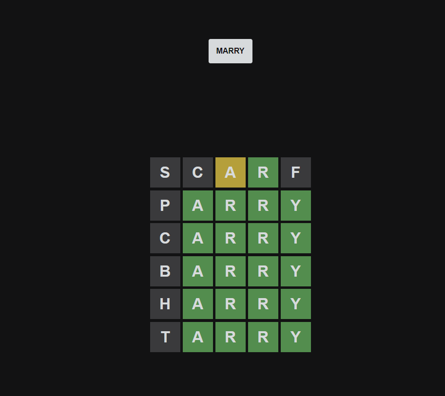 ffforma's tweet photo. bro... #Wordle https://t.co/0x7GcDFF61