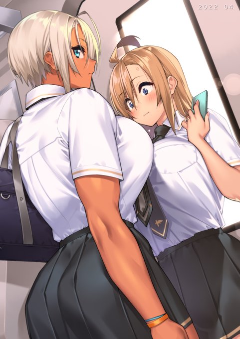 新年度の下校中 