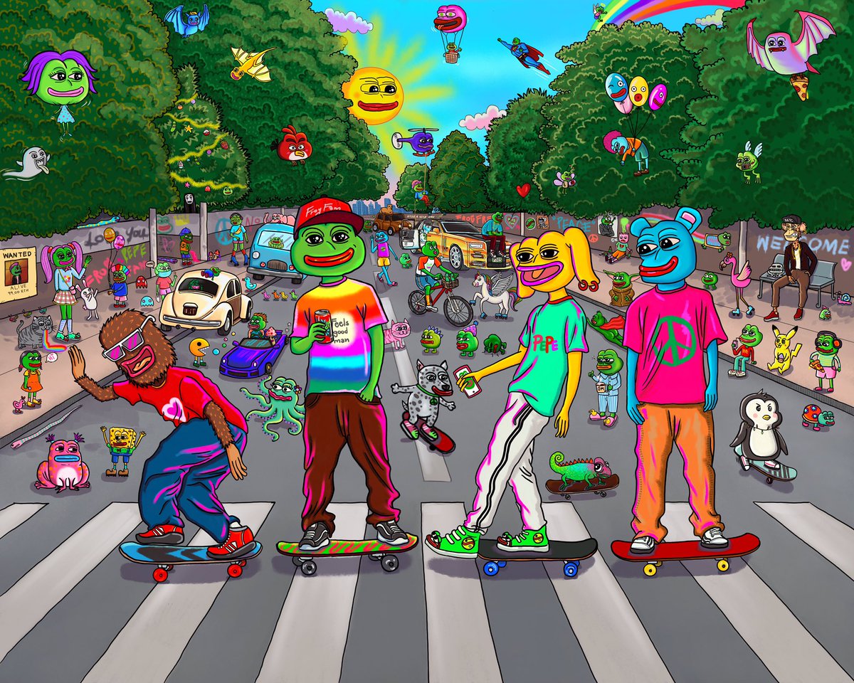 hukeaw's tweet image. “THE BOY’s CLUB PEPE” 🦹🏽🧑🏽‍🎤👩🏻‍🎤👨🏼‍🎤 @foundation 

Hope you are happy with my artwork 🥰
@jaggedsoft @jaggedVIP @DarrenSRS @0xRVM 

Take to your collection ⚡️👇🏻⭐️
foundation.app/@HaifaLayee/pe…

#pepe #FrogFam #frogfriends #pepethefrog #nft #NFTTHAILAND #NFTCommunitys #nftcollectors #FND