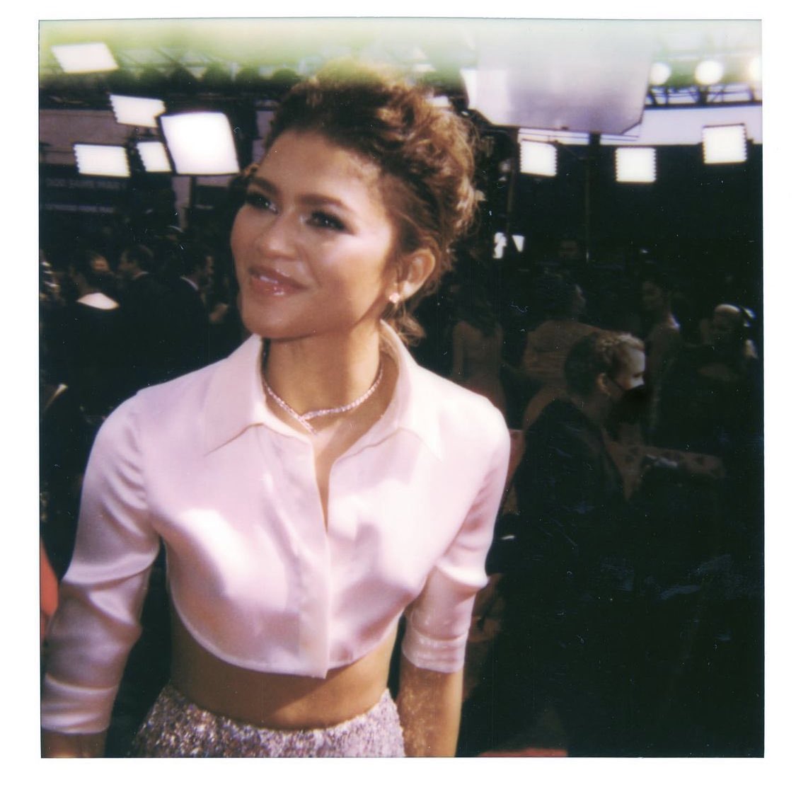 Polaroid of Zendaya at the Oscars photographed by a fan.