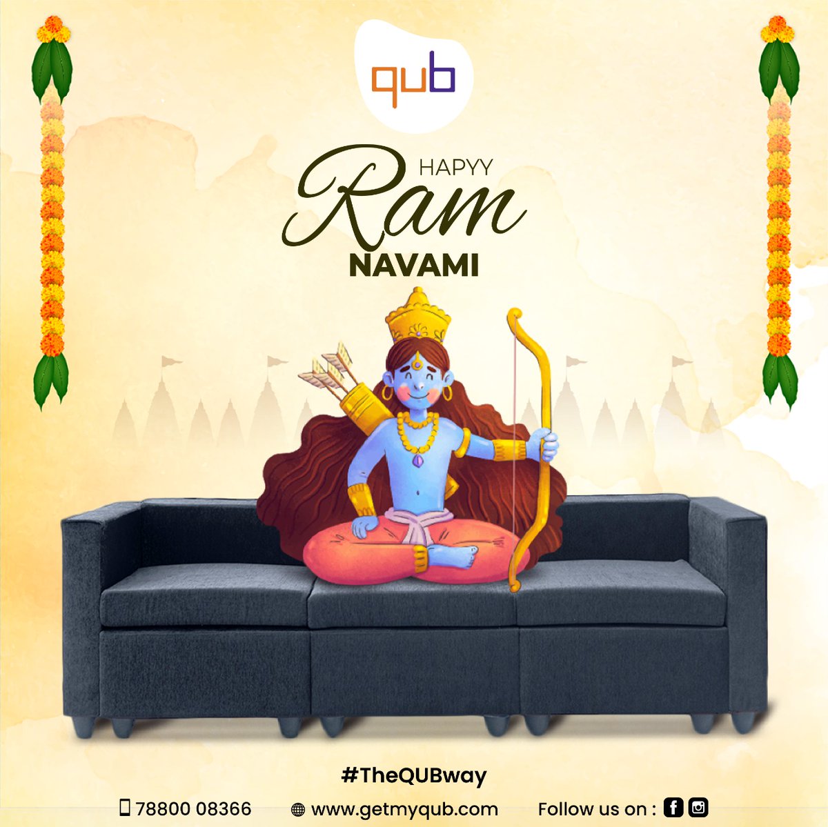 getmyqub's tweet photo. May Lord Ram bless your family with health, wealth, and prosperity on the auspicious occasion of Ram Navami.Wish you a very happy and prosperous Rama Navami!#ramnavami #ram #jaishreeram #Ramayana #hindu #sitaram #hinduism #lordram #indoreshopping #ramnavmi #hanuman #jaishriram https://t.co/QDMTxhKNdS