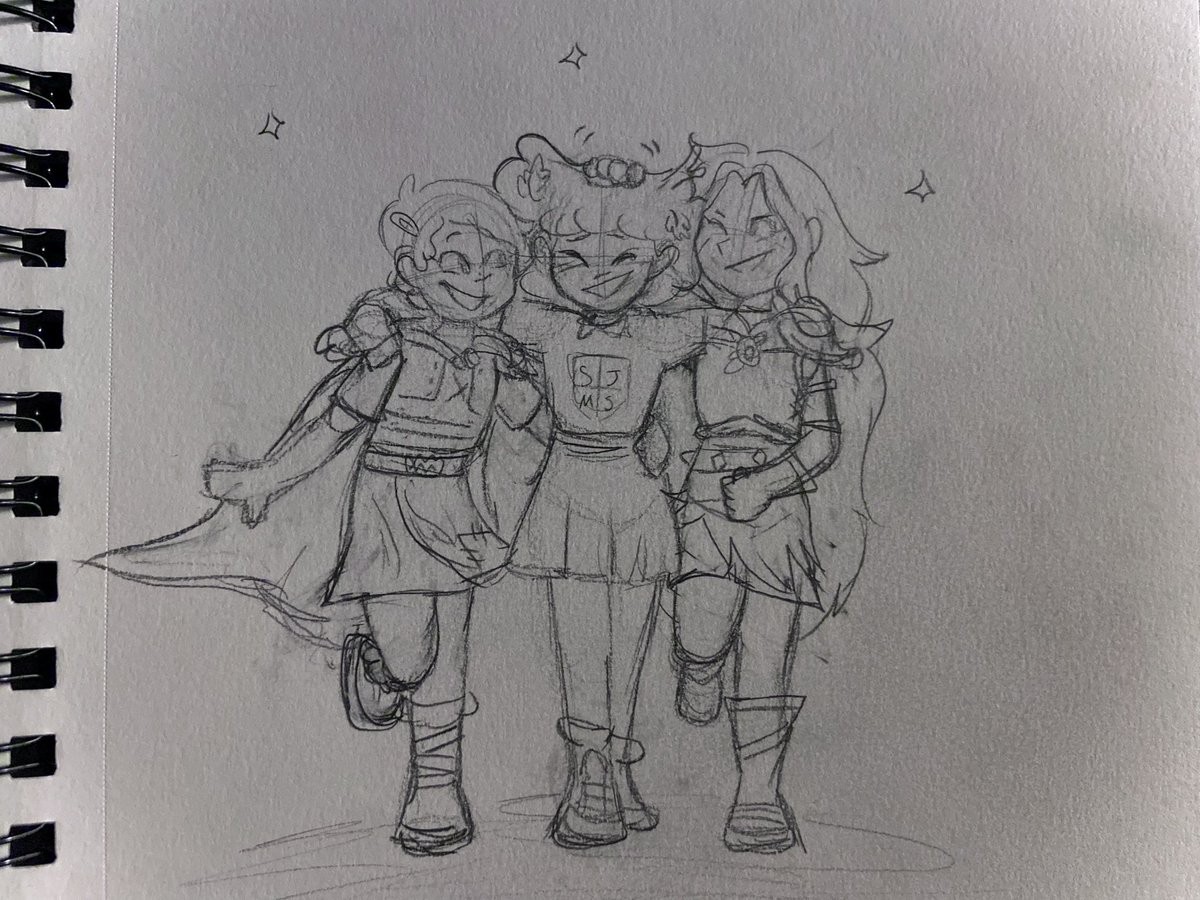 starryemeralds's tweet photo. i had the non-binary urge to draw the three stars happy together https://t.co/IZ8bcAkkJS