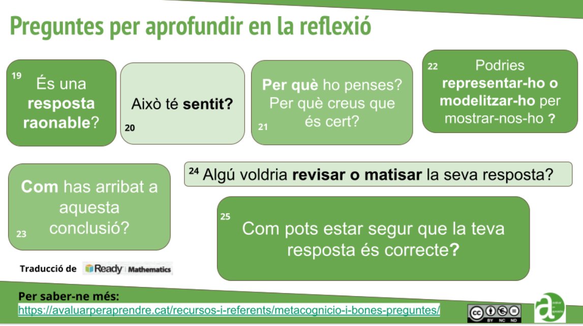 RosaSensatAxA's tweet photo. 🟢Preguntes per aprofundir en la reflexió:
🔹Com podries ajudar algú sense donar-li la resposta?
🔹Pots compartir amb la classe el teu mètode?
🔹Pots convèncer a la resta que la teva resposta té sentit?
https://t.co/ek9czJAciv
(Traducció de la pàgina Ready, Curriculum Associates) https://t.co/5P0oSnmdqP
