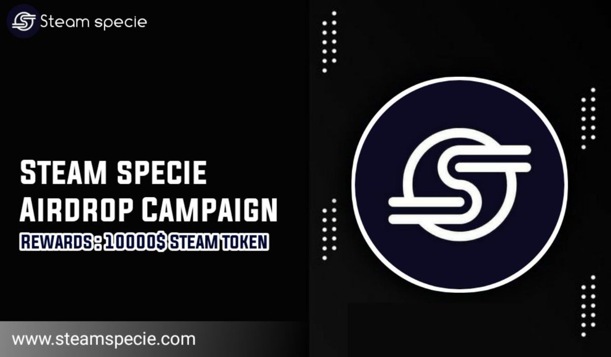 airdropblogs's tweet photo. #Airdrop: Steam Specie
Prize Pool: 55,000 Steam
Reward: $10 Steam
Referral: up to $50

Airdrop Link: https://t.co/3KuM7ydD4h

- Follow @SteamSpecie
- Distribution date: 27-05-2022

Website: https://t.co/m7jXj5BPKg https://t.co/qpJWbBo6wZ https://t.co/ixdBi956c5