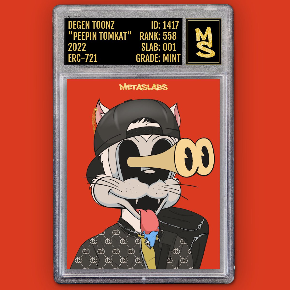 MetaSlabs's tweet image. #DegenToonz + #MetaSlabs = 🔥🔥🔥

🚨🚨@metaslabs WL + Derivative Art Giveaway!!🚨🚨

QT this with an image of your favorite PFP with it’s ID# and NAME IT! 

Picking 3 winners to receive “Alpha Slab” WL  + a custom 1/1 derivative artwork from @risc___