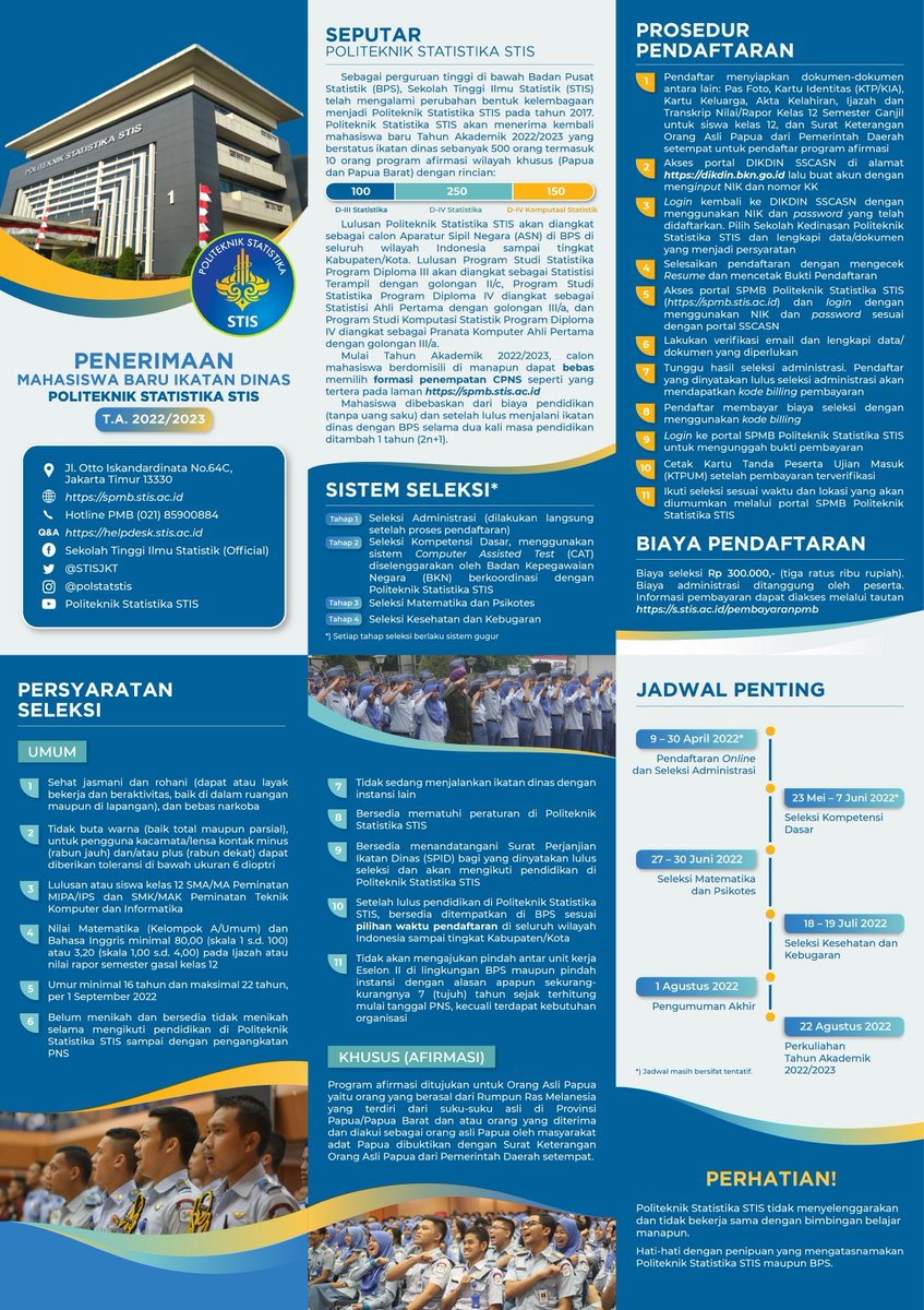 Senat Mahasiswa Polstat STIS tweet media