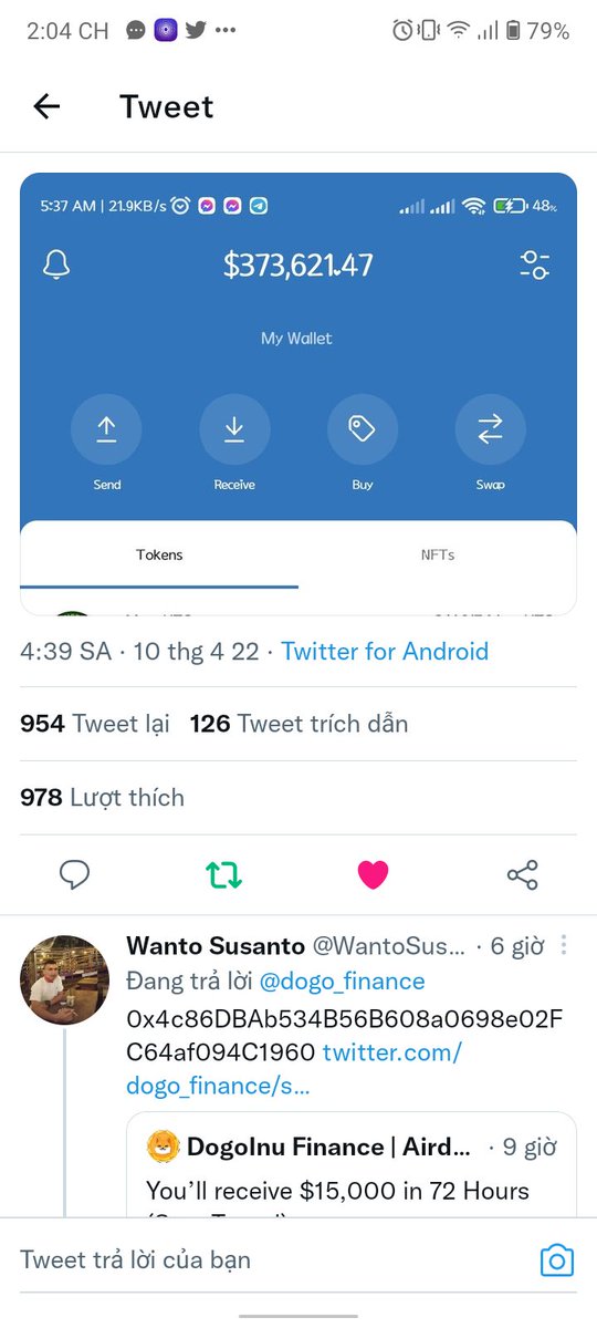 QuanNguyen9599's tweet photo. @dogo_finance 0xaDD6a2c1fddfBb9C180c239EA9bc28236E99F433 https://t.co/plMhskXJzI