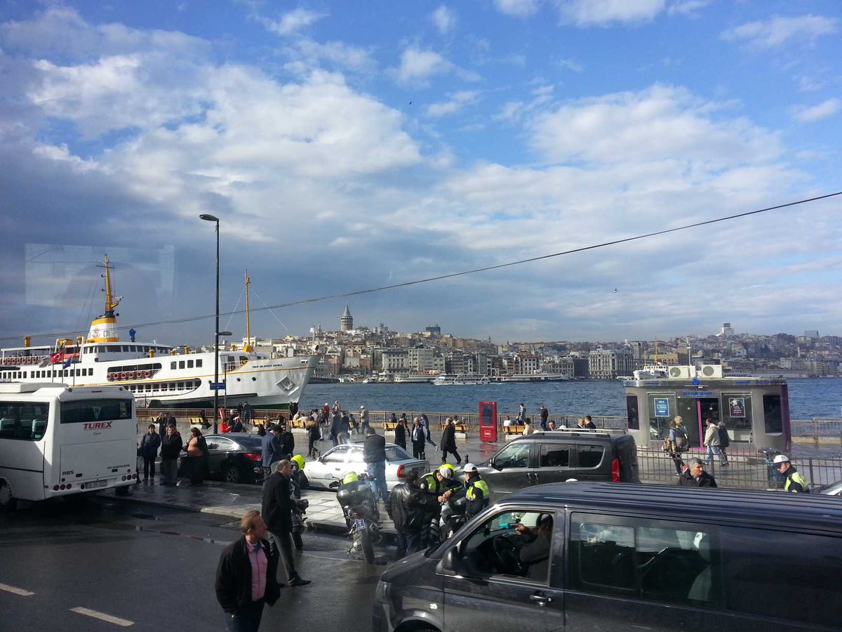 Bosphorus Strait and cloudy Istanbul. Early spring, April 2015 #throwback