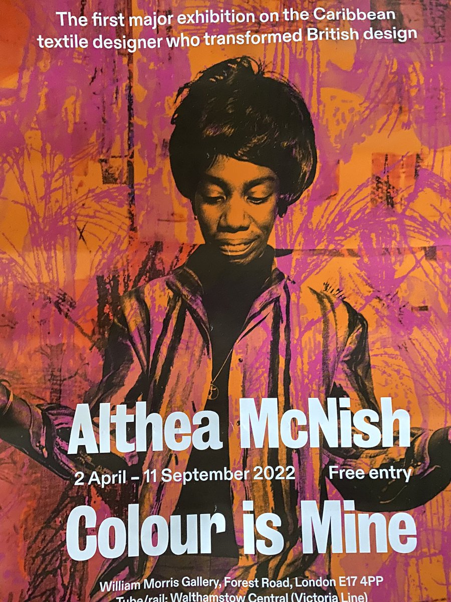 To <a href="/brendaemmanus/">Brenda Emmanus</a> I remember your interview with Althea on “Who ever heard of Black Artist” showcased on <a href="/BBC/">BBC</a> in 2018, people can see Althea’s work for real <a href="/WMGallery/">WilliamMorrisGallery</a> until Sept 11th 2022 with the support of <a href="/LibertyLondon/">Liberty London</a> &amp; through research with @SocAntiquaries
