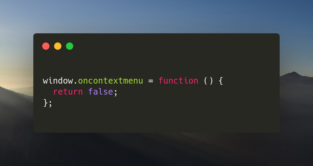 alicalimli_dev's tweet image. JavaScript Tip 💡

Disable right-clicking in your website 👇