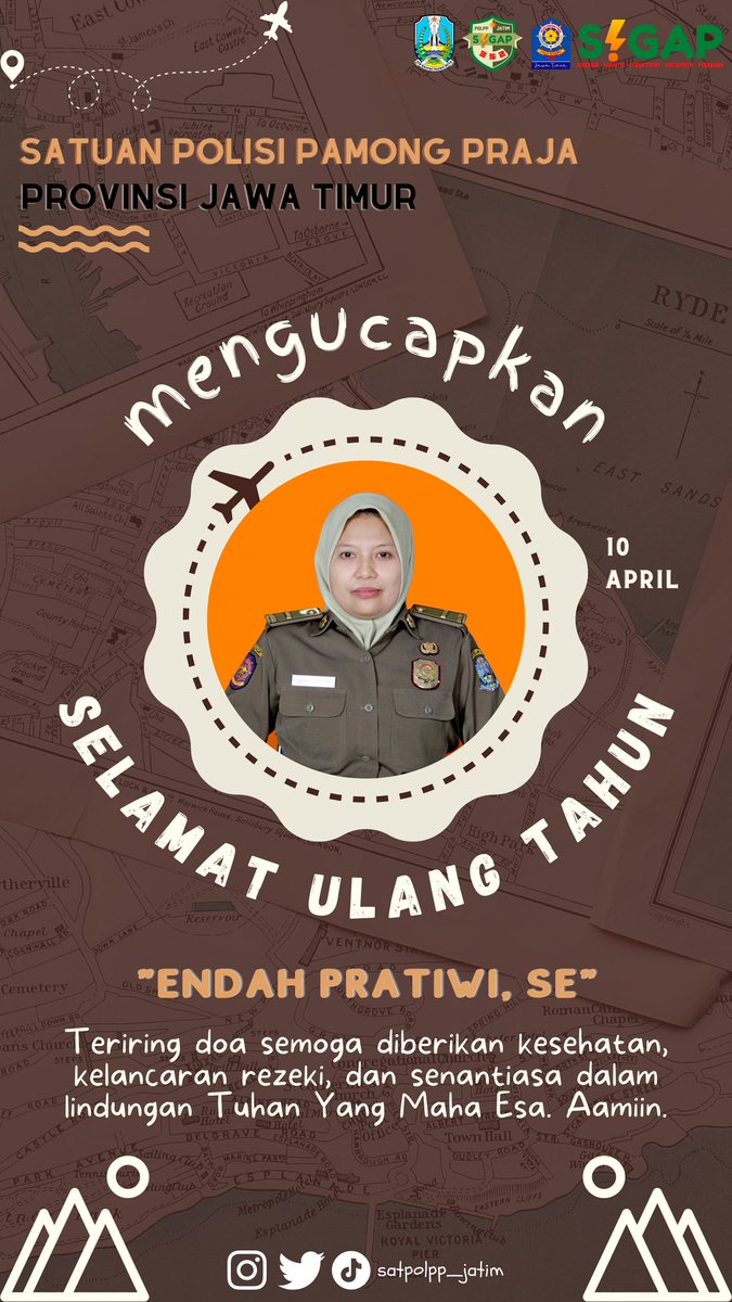 satpolpp_jatim's tweet photo. Selamat ulang tahun rekan praja! Salam hangat dari Keluarga Besar Mako 352! #satpolpp #satpoljatimsigap #jatimsigap #hadiwawan #sijalinmaja https://t.co/pXYqUc6FOj