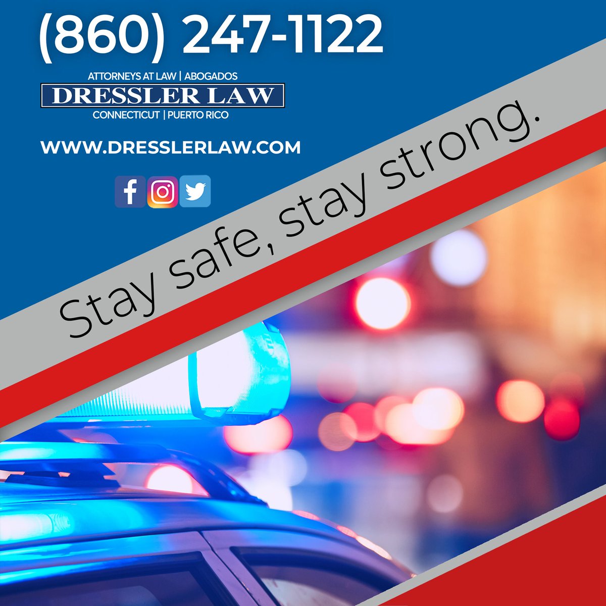 Make the responsible choice. Don't drink and drive. Even one drink can impair an individual's cognitive ability and their driving ability. Injured? Call Dressler Law.