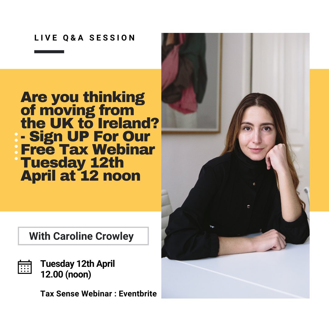 Register for this free tax webinar using the following link                                eventbrite.ie/e/tax-sense-wi…
#uktax #irishtax