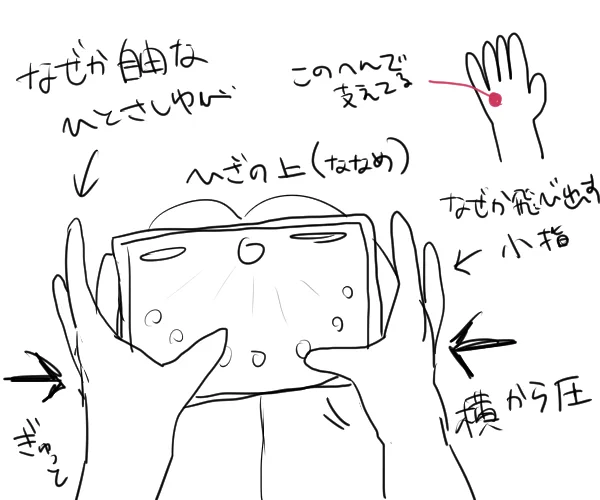 上下の固定がない 