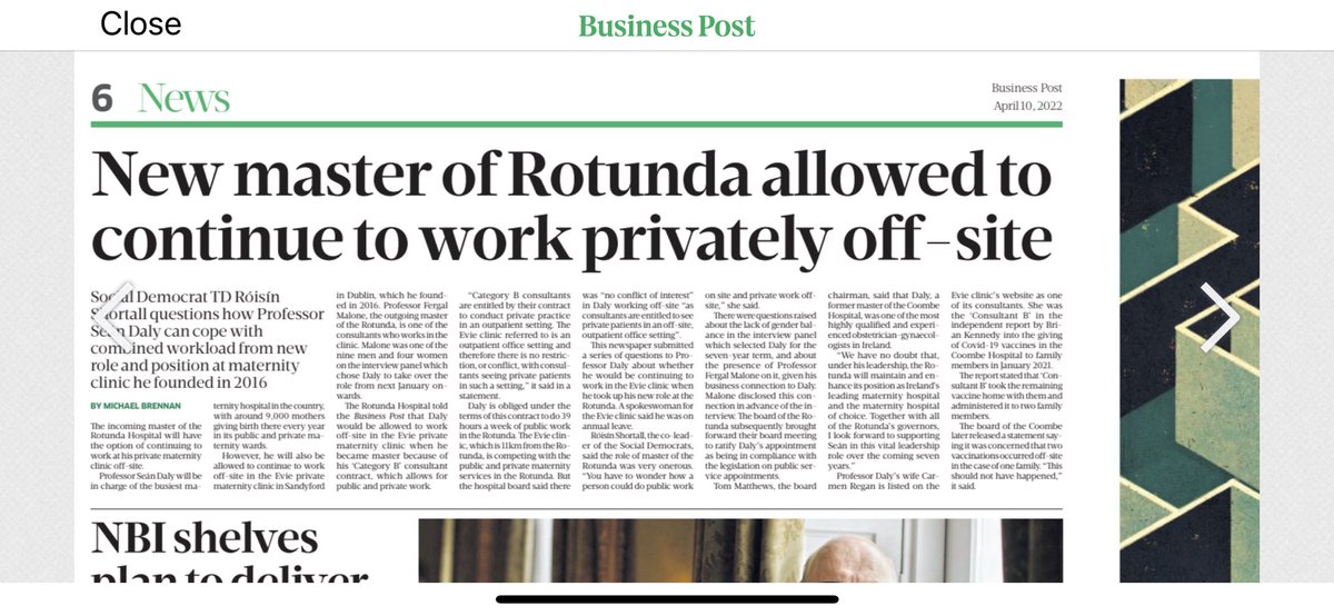 CMHaughey's tweet photo. #MaternalHealthCare #InfantHealthCare
@caulmick @RoisinShortall
@RotundaHospital
“The role of master is very onerous”
Same situation has pertained at @_TheNMH for at least the last 10 years with the present & precious Master. WHY not the same scrutiny????
#HowIrelandWorks https://t.co/NKMefKzOHb