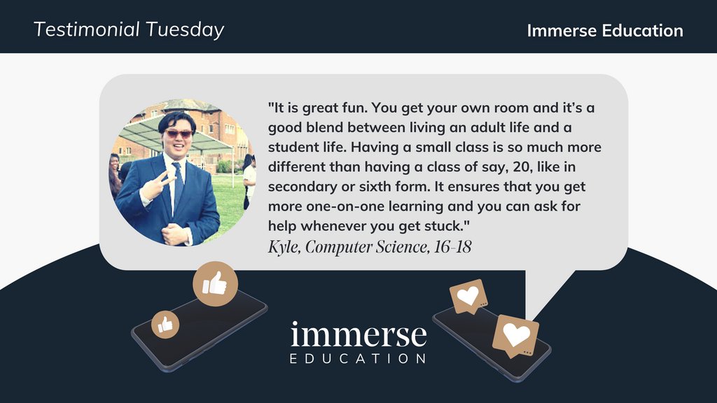 Immerse_Edu's tweet photo. "It is great fun. You get your own room and it’s a good blend between living an adult life and a student life." - Kyle, Computer Science, 16-18
#studyincambridge #uksummerschools #summerschools2022 #studyabroaduk #studyinoxford #immerseeducation https://t.co/mGqZd9u1gD