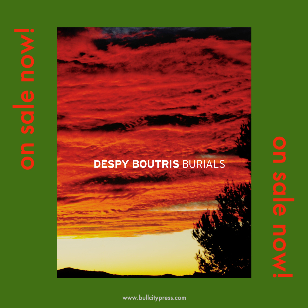 🎉#HappyPubDay🥳

3/29 hearty congrats to <a href="/itsdbouts/">Despy Boutris</a>!! BURIALS #Inch50 is on sale NOW!! get your copy here: bullcitypress.com/product/burial…