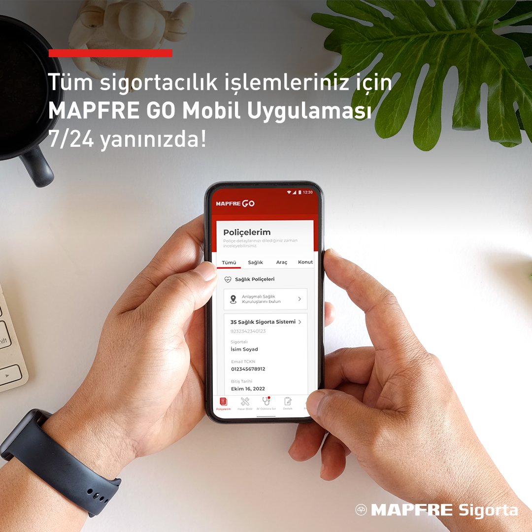 mapfresigorta's tweet photo. İster evde ister iş yerinde veya isterseniz yolda, kısacası bulunduğunuz her yerde tüm sigortacılık işlemlerinizi mobil uygulamamız ile kolaylıkla halledebilirsiniz!
Keşfetmek için tıklayın: https://t.co/Z6mlFrDl7f 😊
#MAPFRESigorta #MAPFREGO https://t.co/o5G1D6xonK