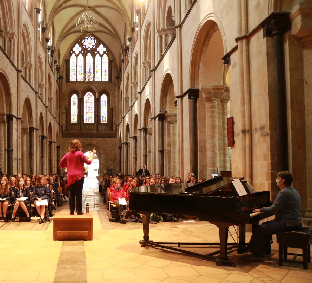 WestSussexMusic's tweet photo. Yesterday we had our final day of Voices Together, held at @ChiCathedral. 

It's been wonderful to see so many enthusiastic, engaged young singers on our #choral workshop 👏 Here are some snaps to celebrate our time together https://t.co/jdYmyA3ITv