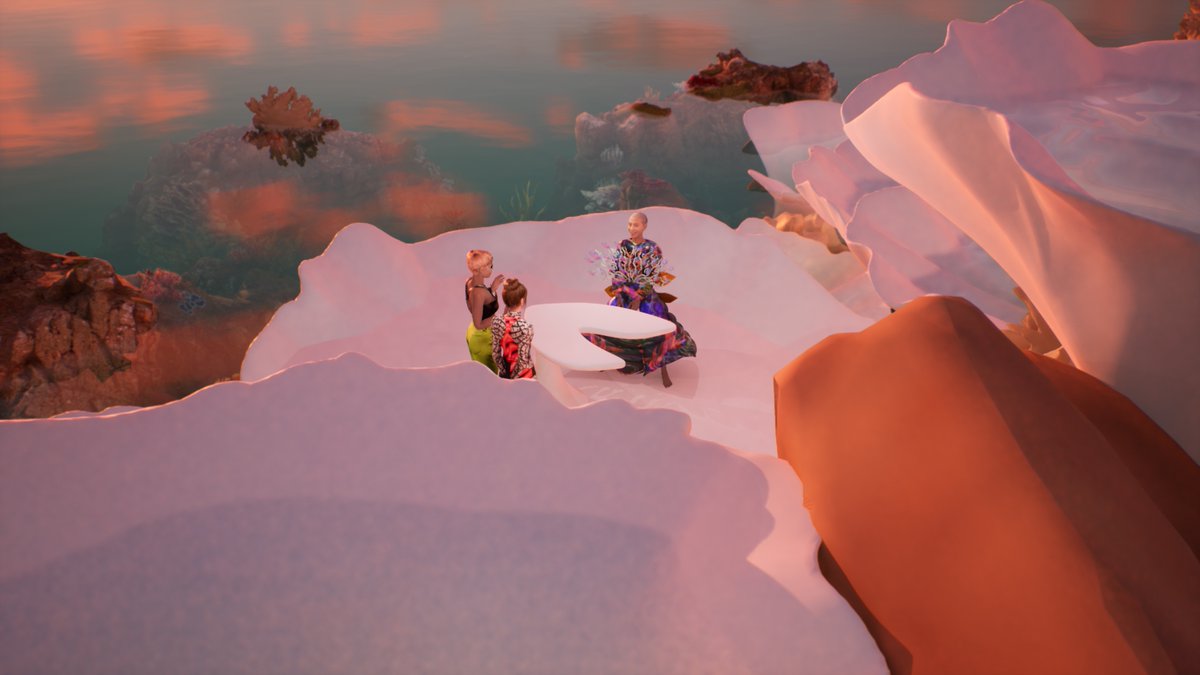 cryptofashionwk's tweet photo. A first look at our upcoming metahuman conversation, set in the immersive landscape created by @yon_paik ✨ The full conversation w/ @yesladypheOnix, @enaraxr and @InglesDamara premieres at 10AM EST | 4PM CET via our Youtube channel!
https://t.co/2UGMobJfM7 #CFW22 https://t.co/94cpKWUAZ8