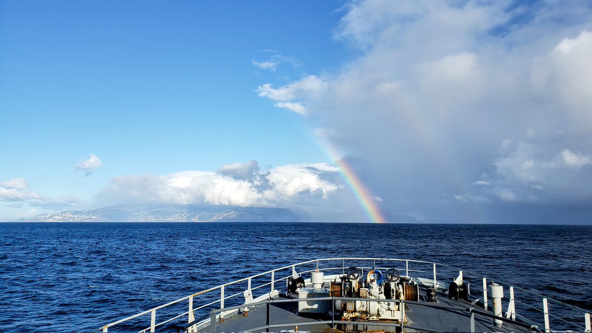 GooseBayCO_11's tweet photo. The #OpPROJECTION22 Task Force has arrived at our last port on this side of the Atlantic - Caniçal, Madeira - before we head home.

Met by beautiful views &amp; rainbows this morning, we knew we'd come to the right place for our sailors to unwind at the end of the deployment. https://t.co/Ir2v45yolr