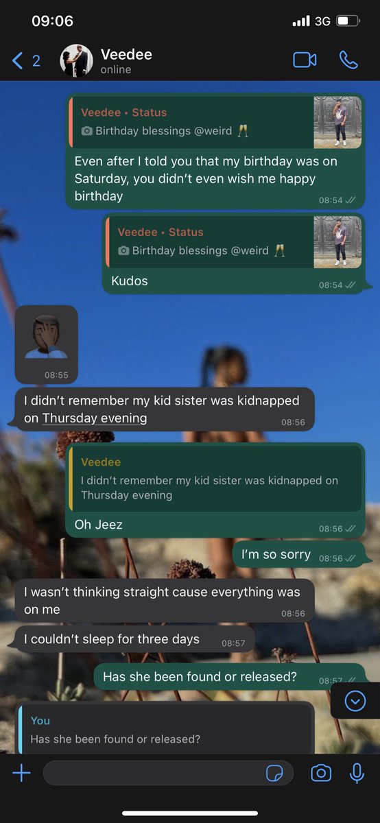 _JUSTADACHI's tweet photo. @DavidHundeyin I had one hell of a terrifying conversation with my friend this morning, I’m still in shock. his sister was kidnapped in Portharcourt but he had to pay the ransom else she would have been killed.Nigeria is one hell of a scary country. Everyone,please run if you can https://t.co/7AzhM8x0ZZ
