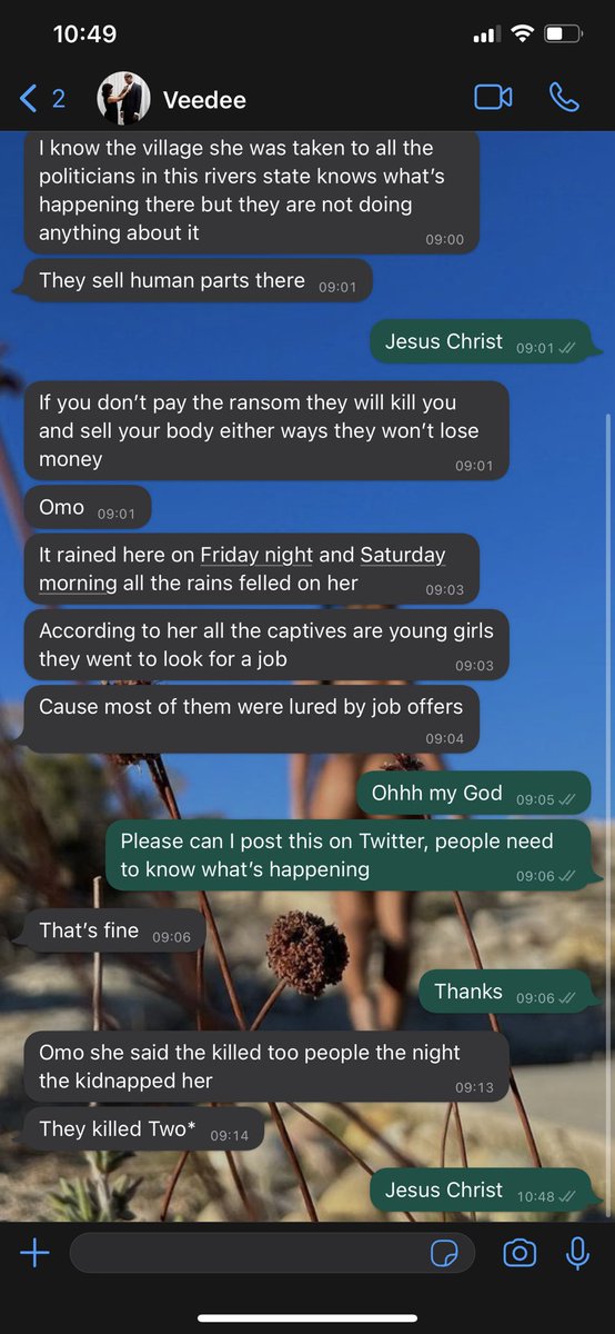 _JUSTADACHI's tweet photo. @DavidHundeyin I had one hell of a terrifying conversation with my friend this morning, I’m still in shock. his sister was kidnapped in Portharcourt but he had to pay the ransom else she would have been killed.Nigeria is one hell of a scary country. Everyone,please run if you can https://t.co/7AzhM8x0ZZ