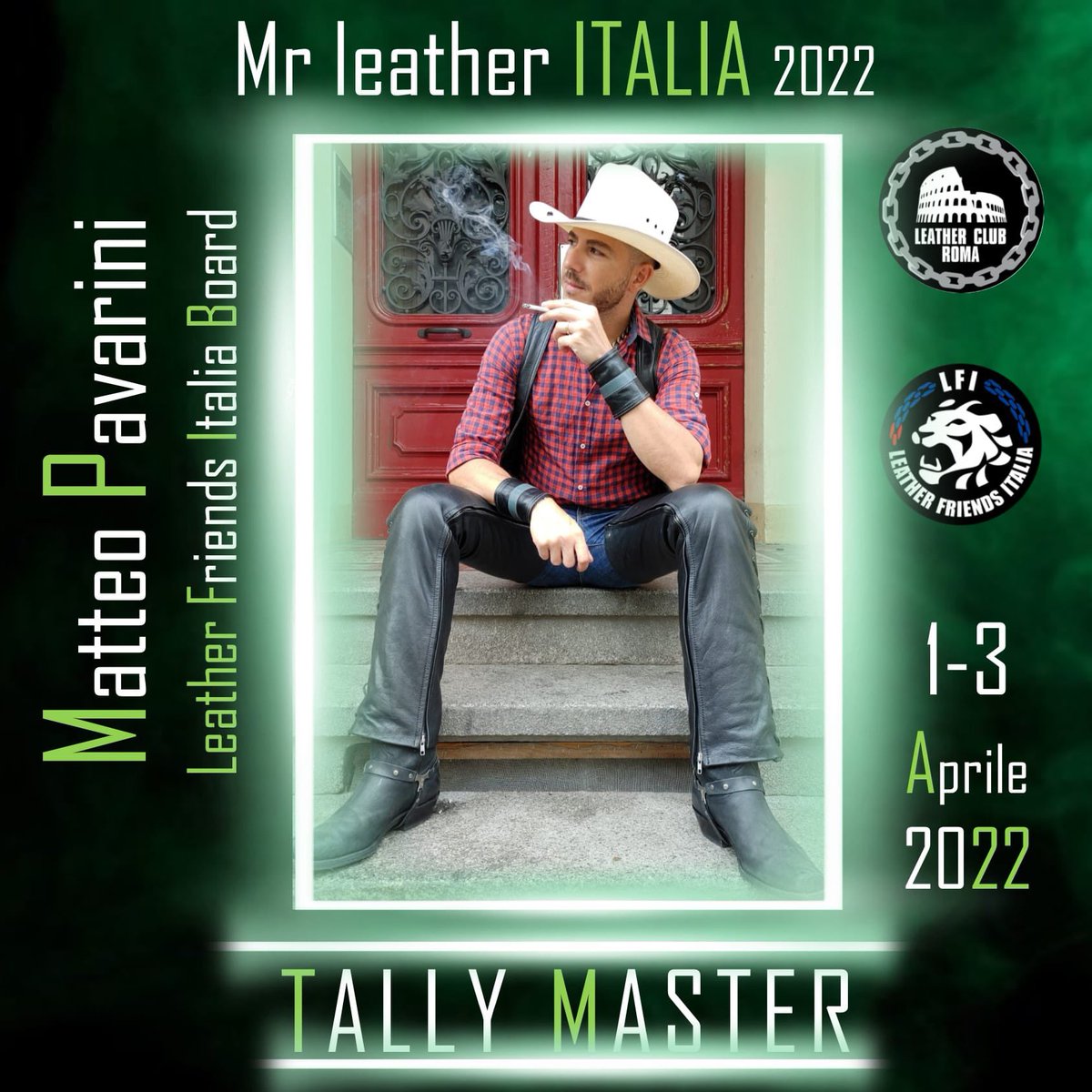LeatherClubRoma's tweet photo. Che concorso sarebbe senza dei tally master d’eccezione? Iniziamo con #Matteo che rappresenterà @lfitalia_club, garantendo il regolare svolgimento della conta dei voti durante l’elezione di #MLI22.
Tutte le info sul concorso 👉🏻 https://t.co/anQ0qG2mhm
#StrongerTogether 🖤❤️💙 https://t.co/jNfTQWarO0