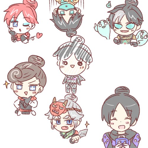 レイスさんを沢山描きました(求愛行動) 