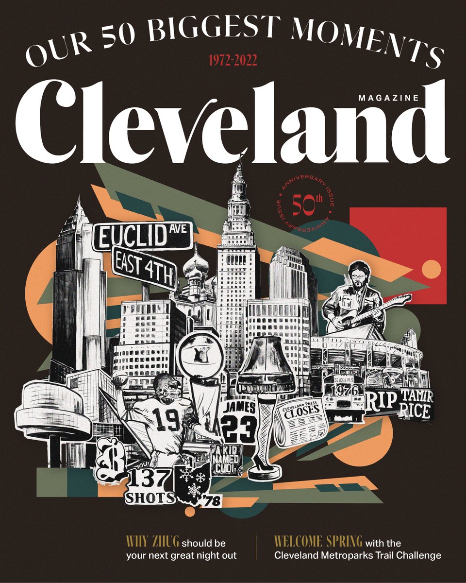 To celebrate Cleveland Magazine turning 50 in April, we are presenting a redesigned cover reflecting on the 50 most significant moments in the past 50 years. Hit the link below to dive into the events and occasions that have permanently shaped the city ✨ bit.ly/3iJFkLq