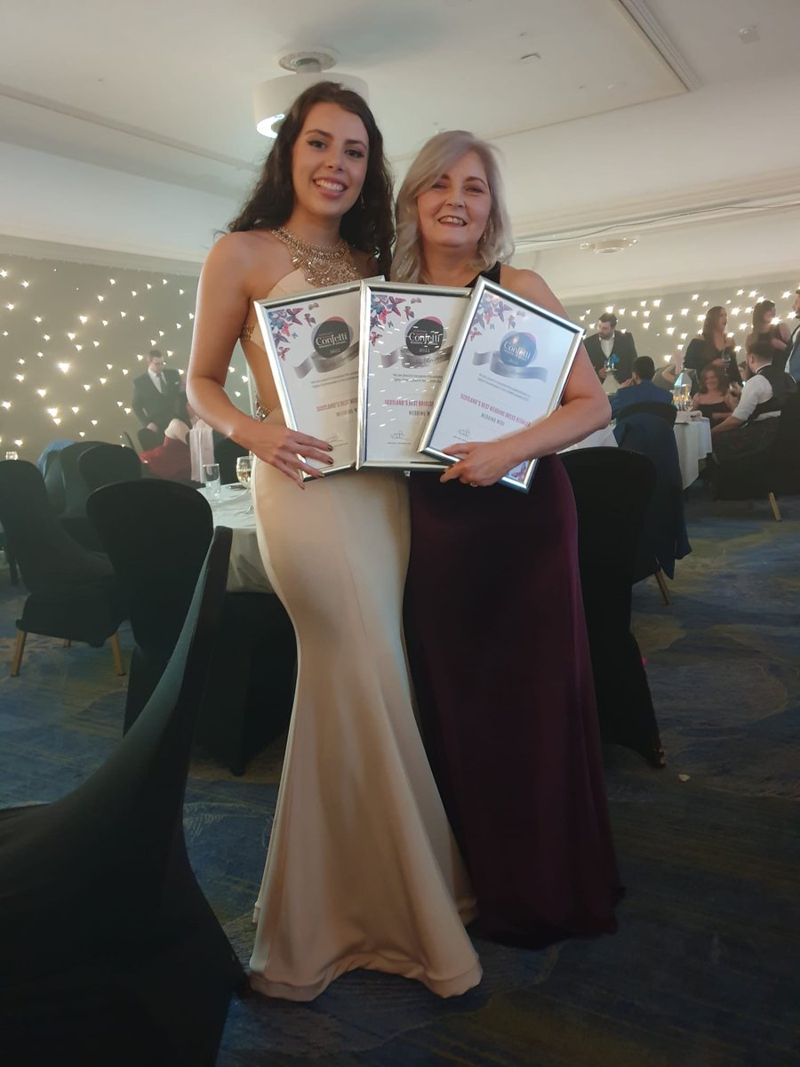 What a lovely night Confetti Wedding Awards! We picked up 3 highly recommended awards for:

🌸 Scotland’s Best Bridalwear Retailer 
🌸 Scotland’s Best Bridesmaid Retailer 
🌸 Scotland’s Best Wedding Team 

Thanks to our brides, past &amp; present, we love what we do! #confetti22