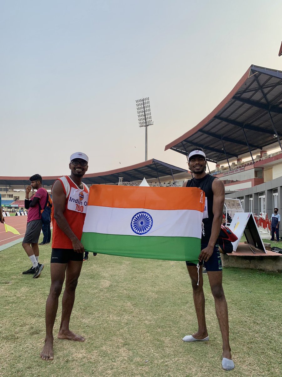 GuideRunnersIND's tweet photo. Congratulations #GuideRunnersIndia , gold medalist Sujit from kerala and solver medalist Shubham from Maharashtra 👏💐 100mts T12 category @Paralympics @ParalympicIndia @bhumikarunner https://t.co/sxIcDlGr6I