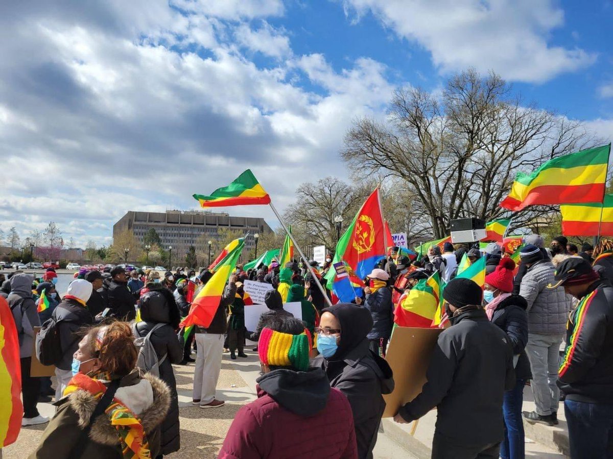 HermelaTV's tweet photo. ETHIOPIA: Recent #nomore rallies against US Congress’ Sanctions bills HR6600 &amp; S3199 https://t.co/A67ozW3eIF
DC 3/28 Photos/Videos
https://t.co/4LjtrnmmUZ  https://t.co/37rcOZVKIy
DC (Nebiyu Asfaw/Ethio Organizer) on speaker: https://t.co/vhXeNQozPr cc: @EmmanuelIgunza 4/2 Panel https://t.co/Cg6NcsQZmi