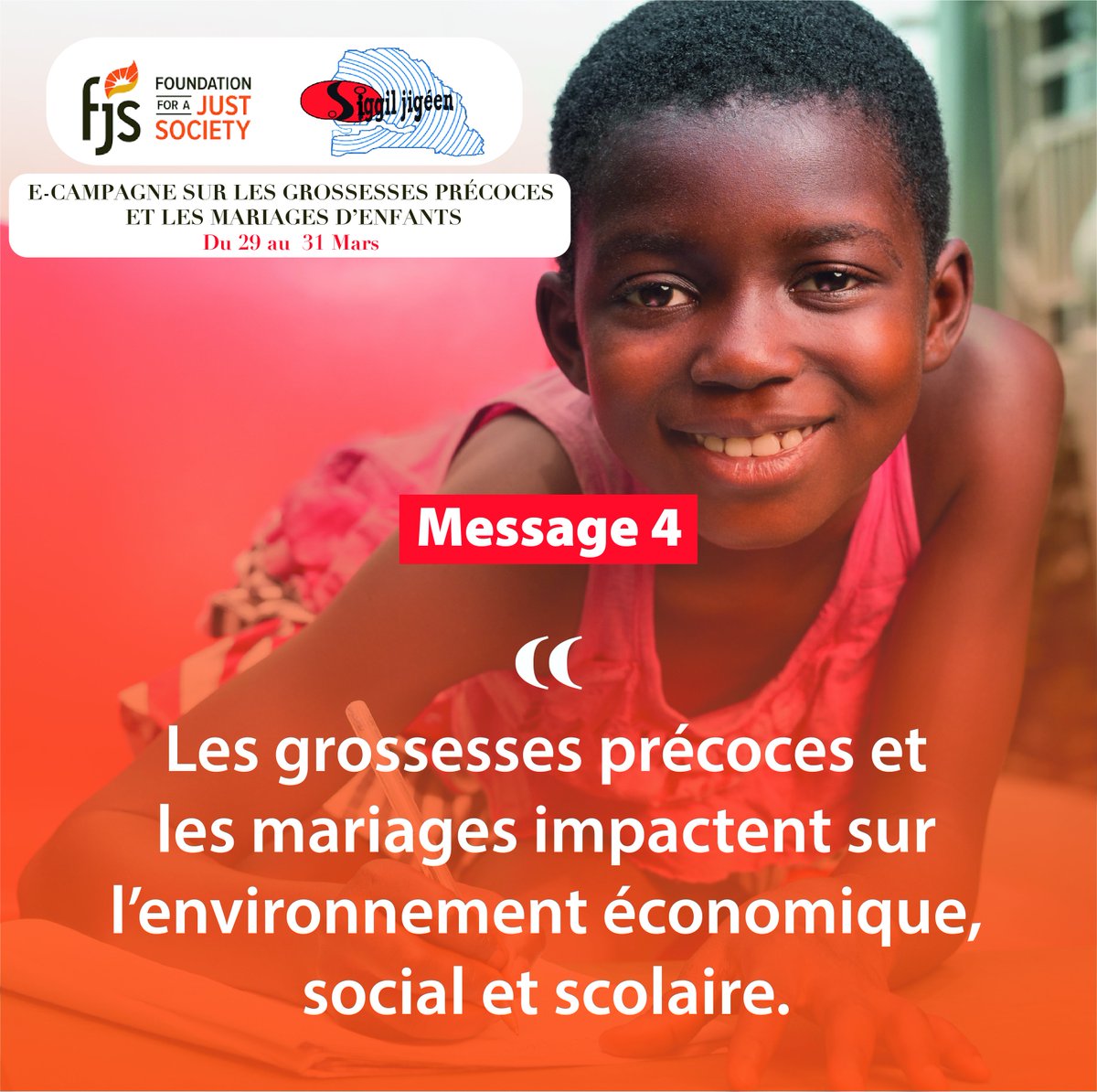 rsiggiljigeen's tweet photo. Q4 :Quelles recommandations formulez-vous à l’endroit des décideurs, des OSC pour une réduction accrue des grossesses et le relèvement de l’âge du mariage?
@FJS
@rsiggiljigeen
@margueritedio12
@Kebetubot
#grosessessesprecoces
#mariagesdesenfants https://t.co/c4Tyo1iM3X