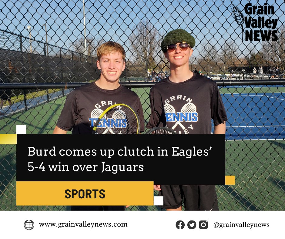GrainValleyNews's tweet photo. In Sports: Burd comes up clutch in Eagles' 5-4 win over Jaguars

https://t.co/mdzYfEZZwG

Sports coverage is sponsored by @LoungeCaptains 

Story and photo by @MSmith2324 https://t.co/yFjFBuItBU
