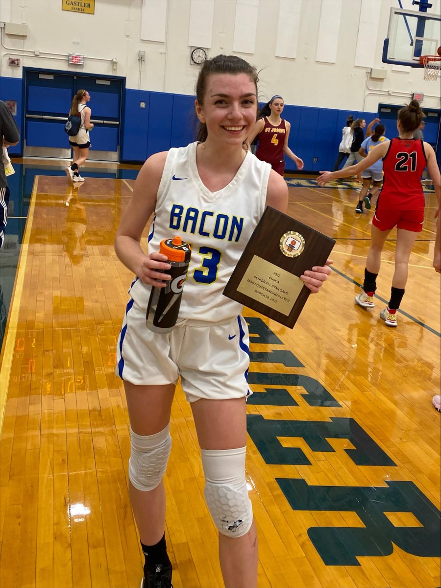 BaconAthletics's tweet photo. BA's Valerie Luizzi - Most Outstanding Player for the east team in the CHSCA senior all star game. Congrats!!! https://t.co/WeSrD2UJc5