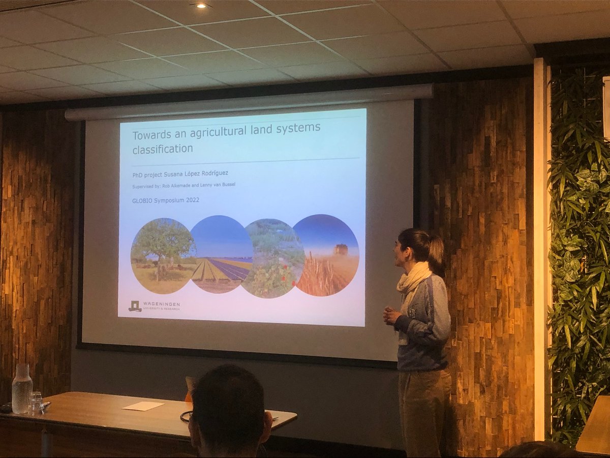 After a nice lunch Susana from WUR shares her research on agricultural land systems at the #GlobioSymposium