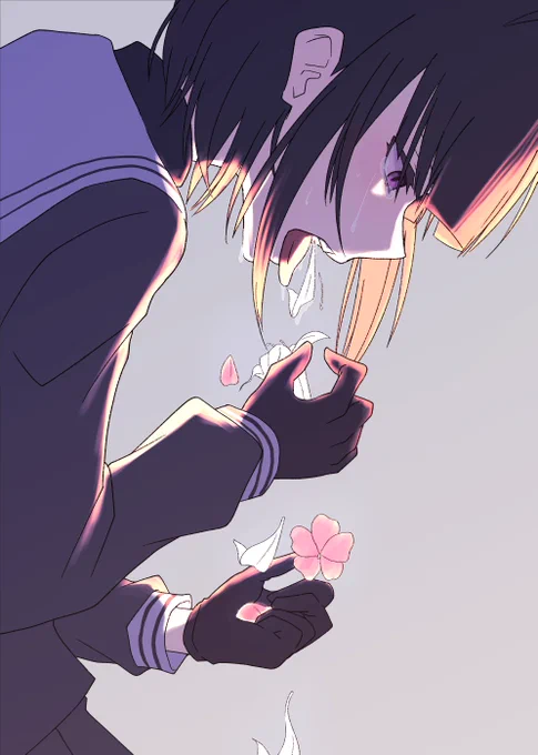 花を吐きだしてしまった千夜ちゃん。
#白雪千夜 
