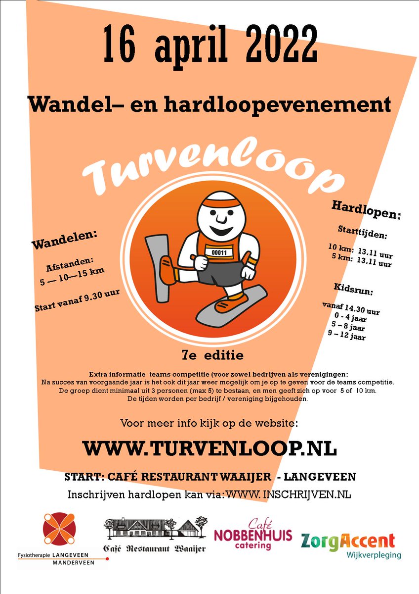 De Turvenloop is verhuisd naar Pasen.