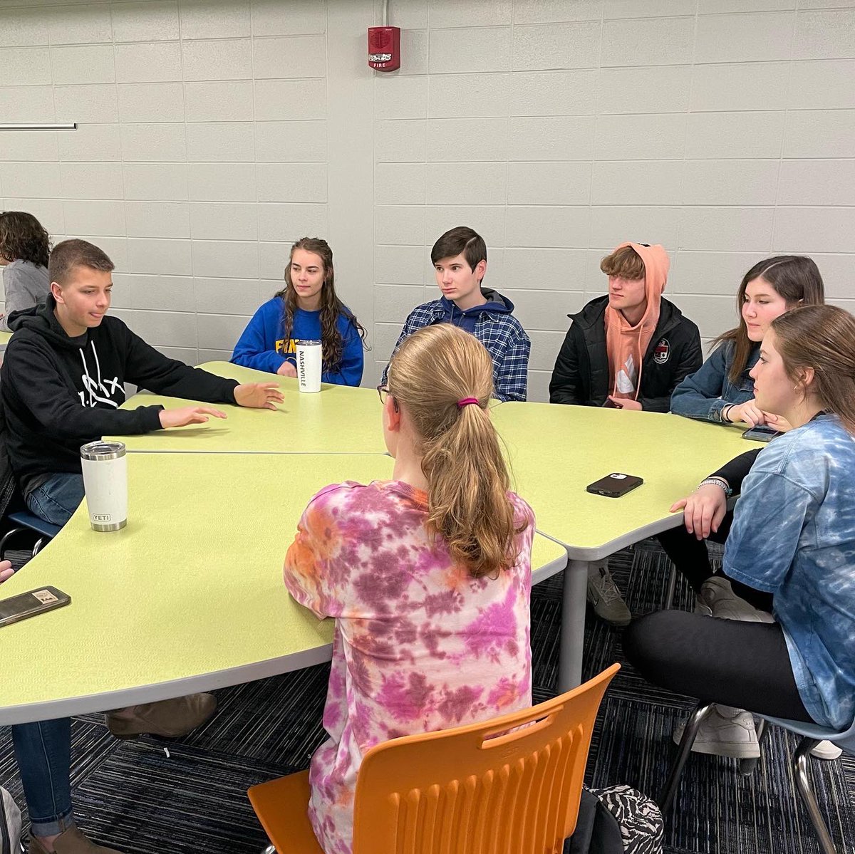 FindlayHS_FCA's tweet photo. A great morning seeking God with our worries and anxiety. Thanks Kaitlyn for sharing and Bri for leading our game! 🎉  #TrojanTrue https://t.co/K5OyyHqFyg